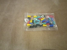 50 Uds RV1.25-4 terminal de anillo aislado eléctrico Alambre de crimpado conector AWG 22-16