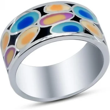 

Silver Wings enamel ring in silver