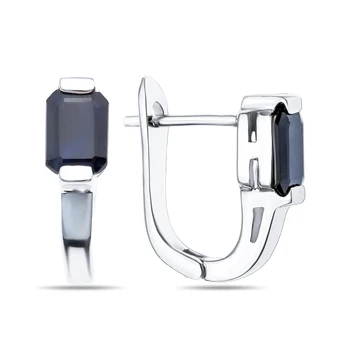 

Earrings made of silver with Sapphire