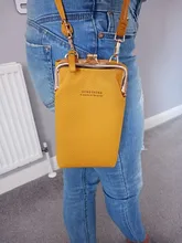 Moda novedosa pequeña bandolera las mujeres Mini de cuero mate de bandolera de hombro embrague Bolsas damas teléfono bolso de