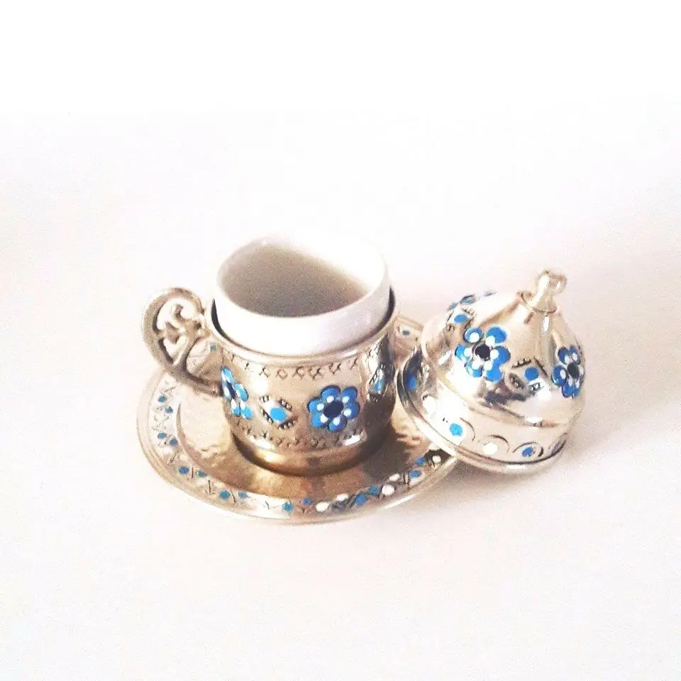 Турецкий сервиз для кофе кофейная фарфоровая чашка и блюдце кофейник|Чашки
