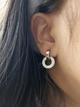 XUANHUA-pendientes de tuerca de acero inoxidable para mujer, joyería de moda para mujer, accesorios de joyería, abalorio, efecto de masa bohemio, 2019