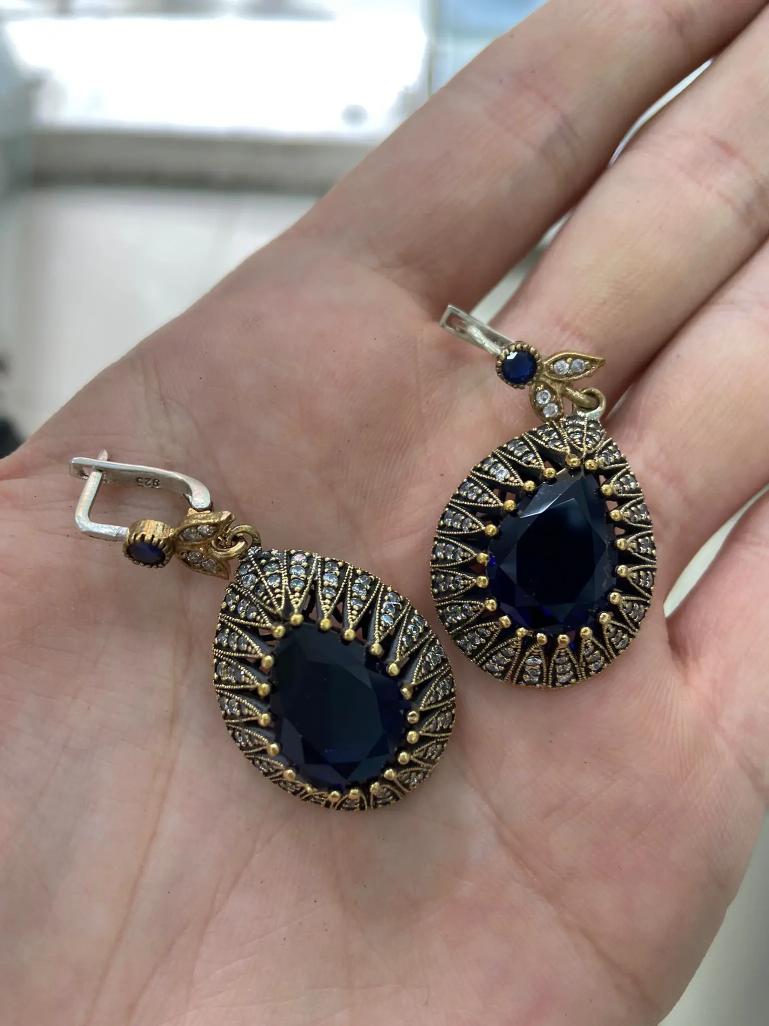 

Silver Authentic Drop Earrings Handmade