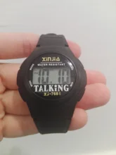 XINJIA-Reloj parlante para mujeres y hombres ciegos, pulsera de deporte informal para personas mayores o con discapacidad visible, con nuevo modo digital para dar el tiempo en italiano, árabe, ruso y coreano