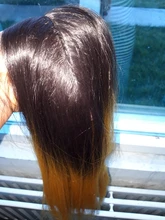 FASHION IDOL-mechones de pelo liso Yaki, 18-22 pulgadas, 6 pulgadas, frontal de encaje con cierre, tejido, ombré, marrón, dorado, extensión de cabello