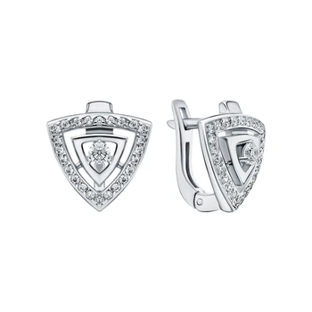 

Silver earrings with cubic zirconia sunlight sample 925