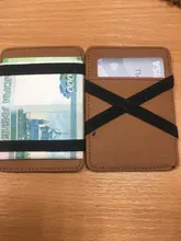 Cartera mágica de cuero para hombre, cartera pequeña con bolsillo para monedas, monedero, tarjetero, Clip para dinero en efectivo, 2021