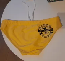 Bañador de talla grande bolsa bulto para hombre, ropa de baño Sexy de realce, bañadores impermeables