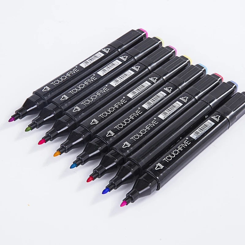 TOUCHFIVE набор маркеров для рисования эскиз манга дизайн на спиртовой основе маркеры набор маркеров для живописи 40 60 80 168 цветов двойной наконечник кисти