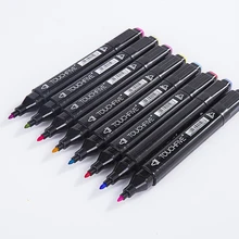 TOUCHFIVE набор маркеров для рисования эскиз манга дизайн на спиртовой основе маркеры набор маркеров для живописи 40 60 80 168 цветов двойной наконечник кисти