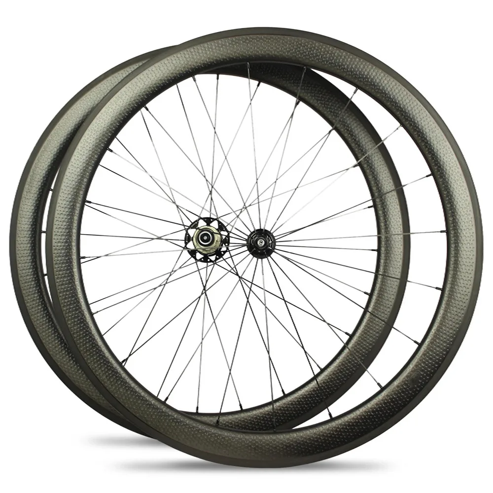 Sale New Arrivals 25mm Wide 58mm Deep Bike Bicycle Road Clincher Wheels Dimple Carbon Wheels with Dimple Surface Road Bike Rims 3