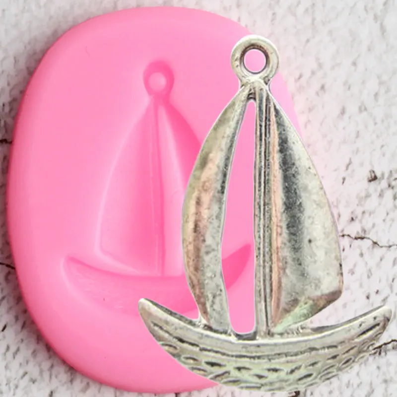 Sailboat Silicone Mold Candy Resin Molds Baby Birthday Cupcake Topper Fondant Cake Decorating Tools Chocolate Gumpaste Moulds | Дом и сад