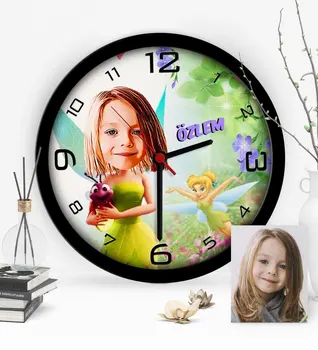 

Personalized Tinker Bell Children Room Cartoon Wooden Wall Clock-1