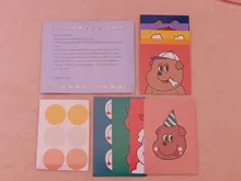 SIXONE-tarjetas decorativas creativas para perros, tarjetas decorativas, decoración de pared, accesorios de tiro, traje de pintura decorativa, 8 juegos