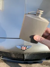 Screw-Cap Flat-Bottle Titanium Flask Ultralight Hiking Outdoor Wine with Clip Hydration