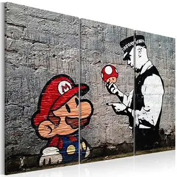 

Table-Super Mario Mushroom Cop by Banksy-120x80