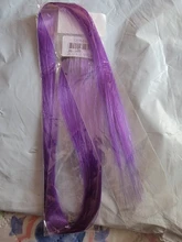 Lupu-extensiones de cabello sintético para niña, horquilla larga y lisa con un Chip en color arcoíris resaltado, para cabello falso