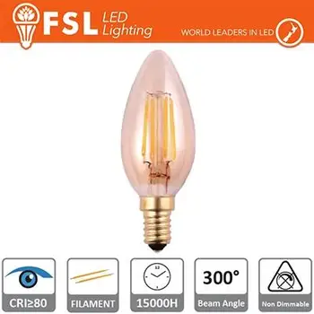 

Lamp olive filament Amber-4W 2200K E14 330LM