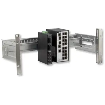 

The CASE-DIN-4-rail DIN 4U for cabinets Rack 19 ''Gray