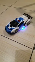 Robot de transformación en coche de radiocontrol para niños, Juguete de robot transformable en vehículo de control remoto, regalo para niños