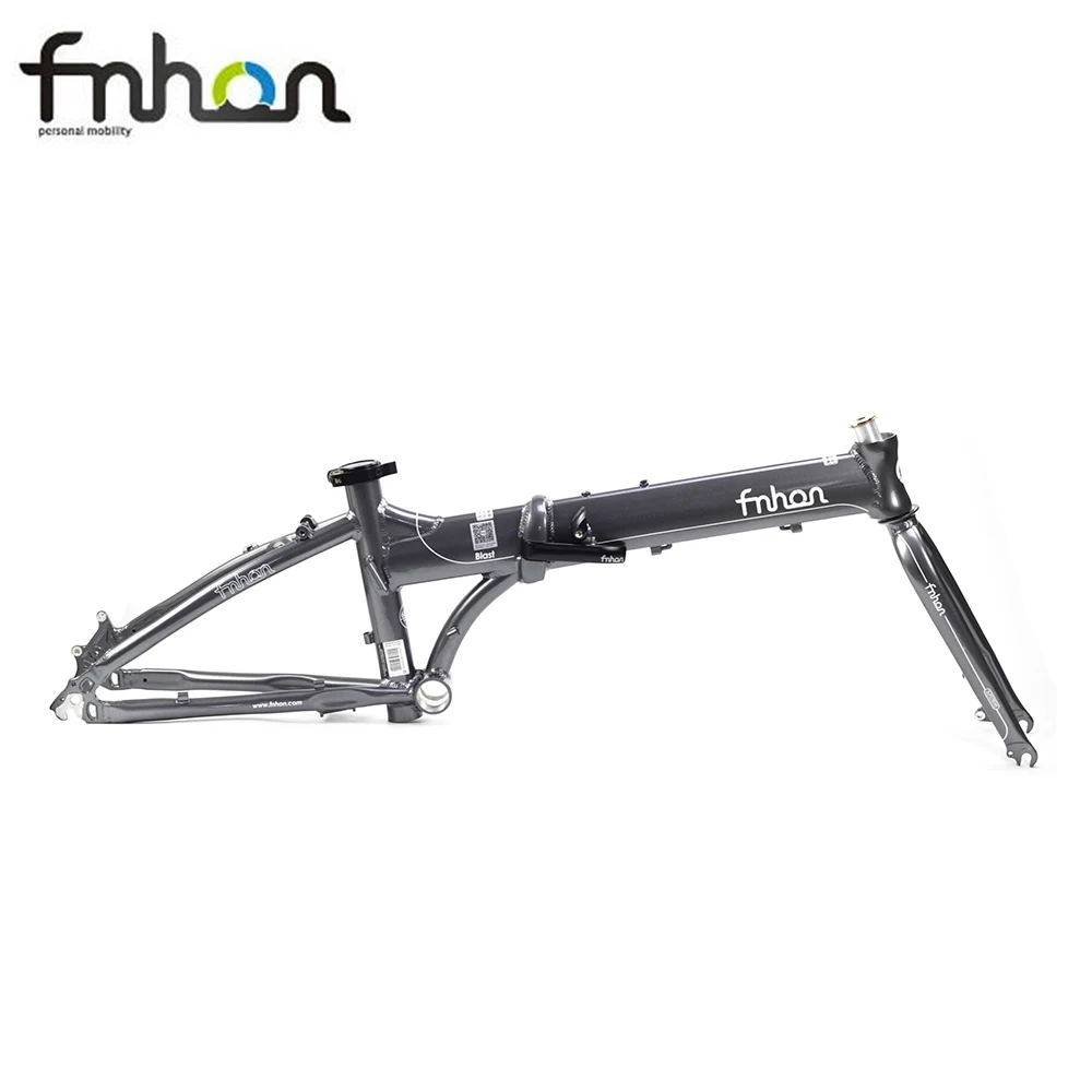 

Fnhon Blast Aluminum Folding Bike Frame Fork 20" 406 451 Disc Brake Frameset 22inch Foldable Frame