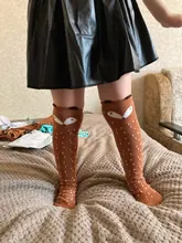 Calcetines largos de algodón viejo para niñas de 3 a 12 años, medias hasta la rodilla de estilo coreano para baile