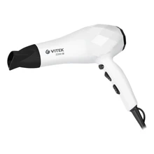 Фен VITEK VT-8219(W)(Мощность 2200 Вт, 2 режима, 2 скорости, 3 температуры, ионизация, съемный фильтр