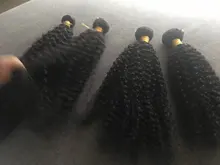 Extensiones de cabello humano rizado brasileño, mechones de pelo Remy de color natural, 1/3/4 unidades, 8-28