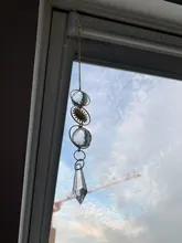 Atrapasueños solar geométrico, chapado en oro