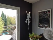 Light-Fixtures Pendant-Lamp Animal-Lighting Loft Hemp-Rope Cafe Gold E27 Black Resin