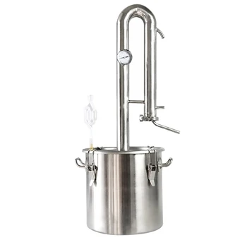 

22L Home Brewed Distiller New Tubular Exchanger Distiller Alcohol Machine with Distillation Tower