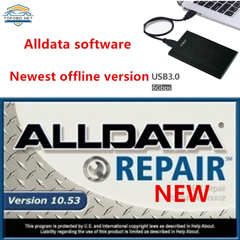 2021 hot sell Alldata Auto Repair Software AllData V10.53 Software with for Cars and Trucks alldata repair software free shippin coolant temperature gauges