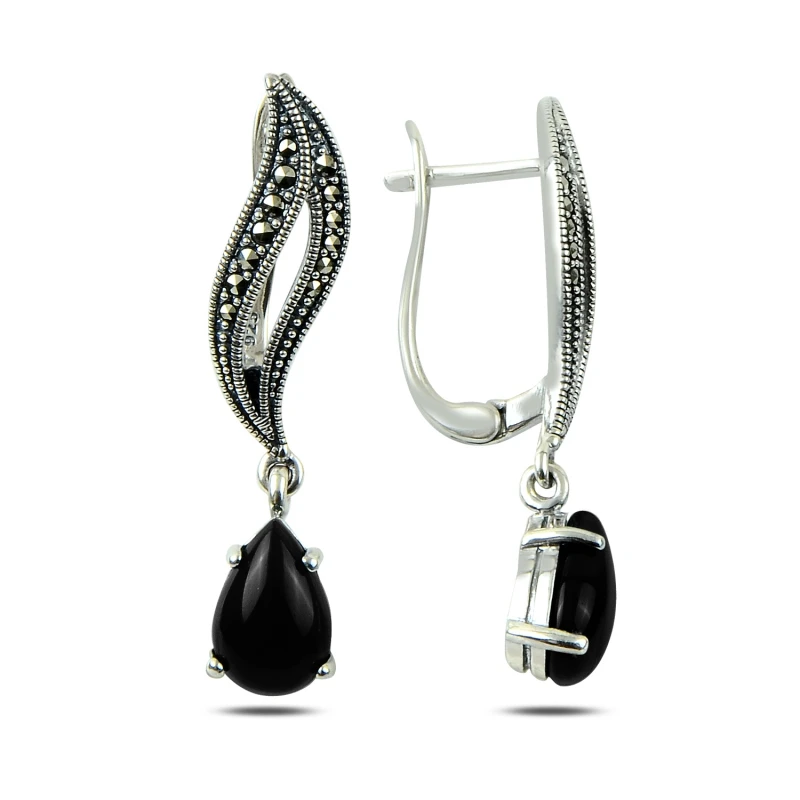 

Armagano Marcasite & Natural Stone Earrings