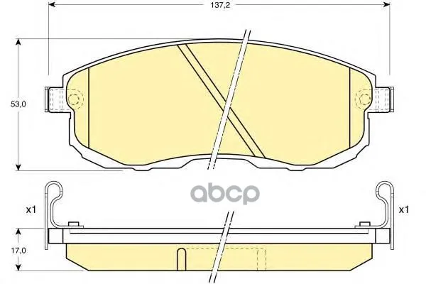 Колодки Тормозные Nissan Juke/Maxima/Teana/Tiida/Suzuki Sx4 Перед. С Инд.Износа Girling 6110039 Girling арт. 6110039