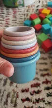 Set de 8 Uds. De vasos apilables para bebé, juguetes educativos para bebé, Torre apilada, regalo para recién nacido, niño y niña