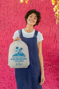

Angemiel Bag Summer Blue Holiday Island Cloth Backpack
