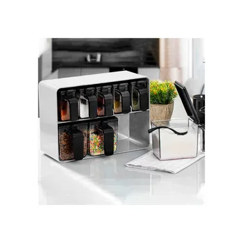 세련된 음식 보관 세트, 향신료 시리얼 차 설탕 정리함, 200ML 600ML 주방 정리함, 음식 보관 용기, 주방 액세서리