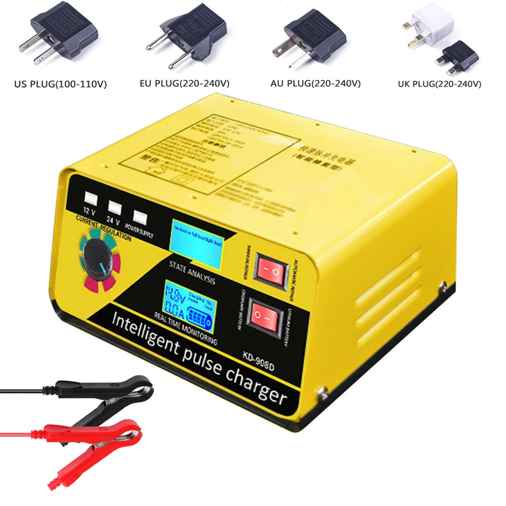 Professional Car Battery Charger 12v/24v 20A Carrying Auto Battery
