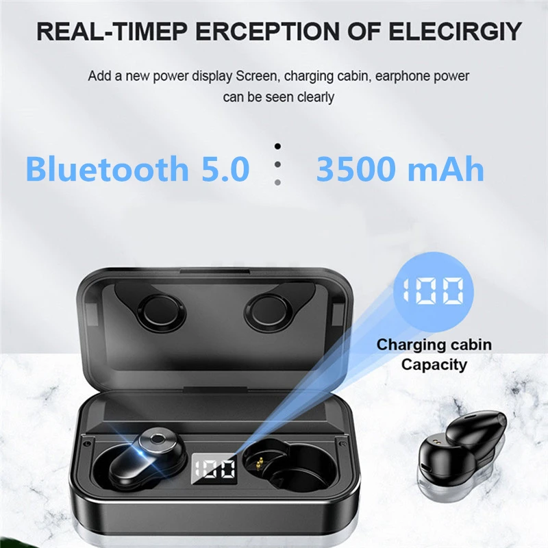 30 шт. A6 TWS IPX5 водонепроницаемые Bluetooth наушники 5,0 сенсорное управление мини-наушники СВЕТОДИОДНЫЙ Дисплей беспроводные гарнитуры с микрофоном