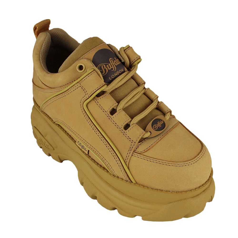 buffalo classic low nubuck leather beige