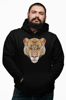 

Angemiel Wear Motif Tiger Black Male Hooded Sweatshirt