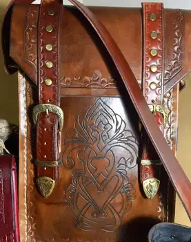 

Medieval Leather Backpack for Warrior pouch,Renaissance Bag Traditional Bag