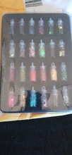Set de 48 botellas de resina epoxi brillante, purpurina en polvo, corazón, estrella, Micro cuentas para arte de uñas, pegatinas de lentejuelas para fabricación de joyas DIY