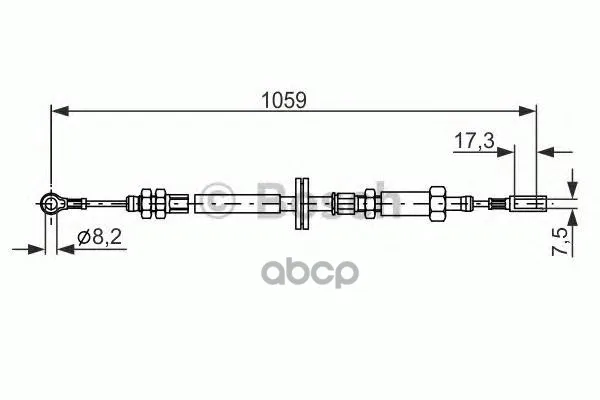 Трос Стояночного Тормоза Peugeot Boxer, Fiat Ducato, Citroen Jumper 94 Передняя Часть Bosch арт. 1987477114