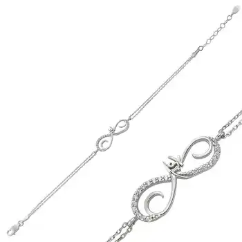 

Merve Silver Infinite Love Women Bracelet