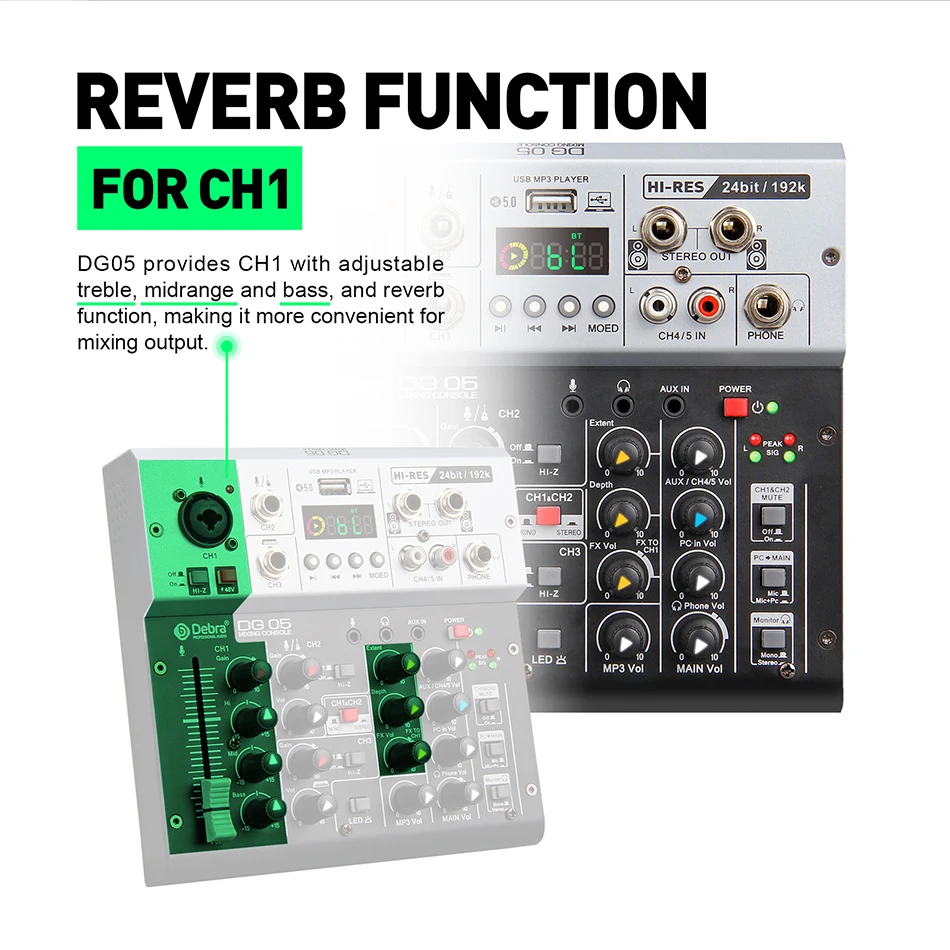 스튜디오 오디오 믹서 DJ CoInterface 사운드 카드 24bit 192kHz 품질 Bluetooth 5.0 PC 일렉트릭 기타 라이브 녹음 노래