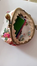 Cartera pequeña de moda para mujer, monedero pequeño Retro con flores, bolso de mano, monedero # L35