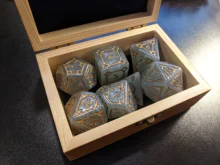 Dice-Set Pathfinder Rpg MTG DND Giant Green 25mm 7pcs with Bag D--D for 