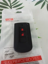 De silicona remoto caso clave Fob de la piel de la cubierta de la manga de la chaqueta para Mitsubishi L200 ASX Outlander Eclipse Cruz Pajero Sport Lancer