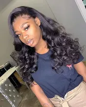 30 pulgadas de la onda del cuerpo de la peluca con malla Frontal Pre arrancado 13X4 peluca Frontal de encaje profundo onda suelta cabello humano 360 cabello peluca Frontal de encaje Bob brasileño